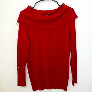 Thalia Sodi sweater blouse in red. Size medium.